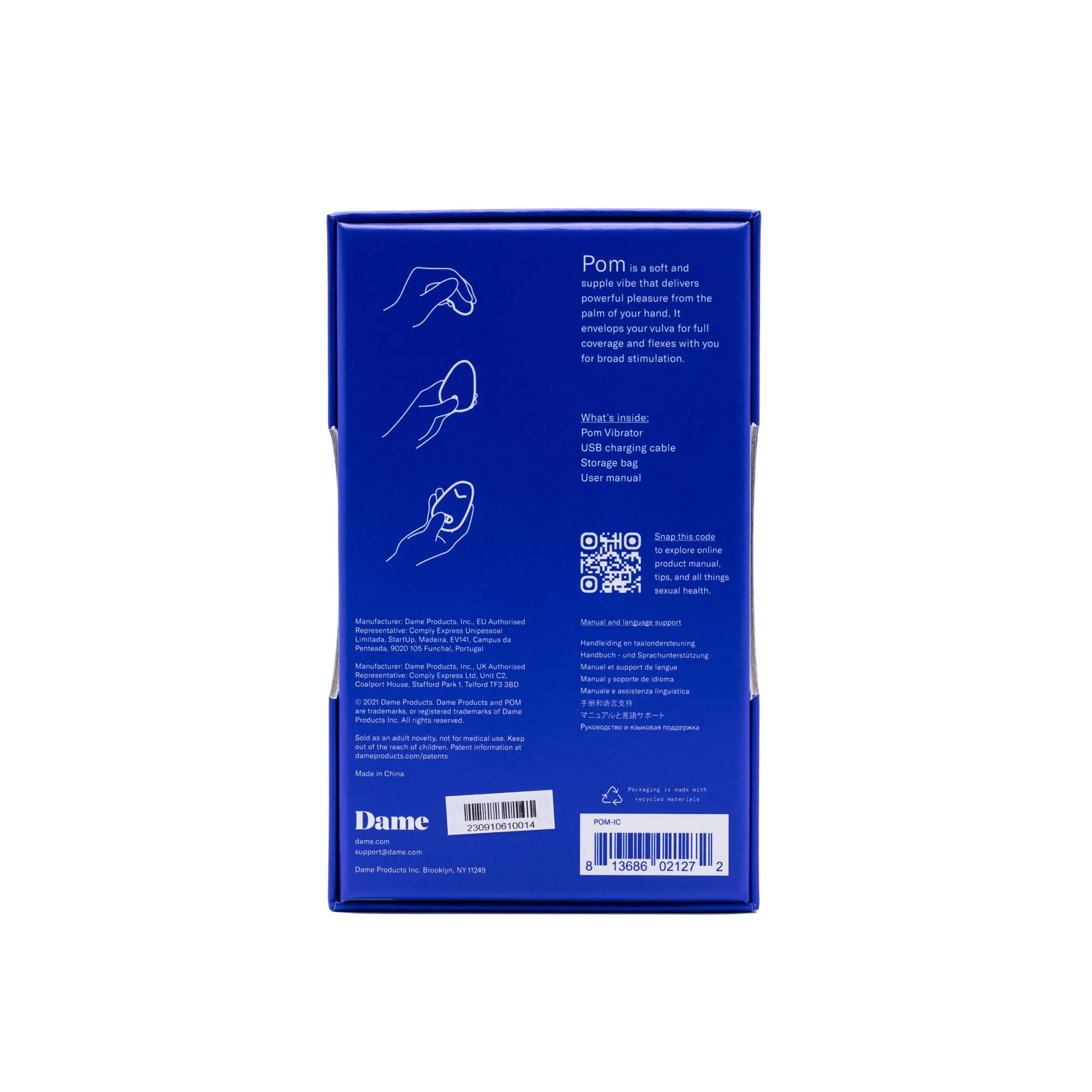 Pom Vibrator - Plum | Flexible Palm Clitoral Massager - Image 8